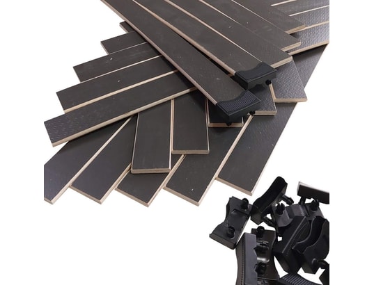 30 Lattes Bois Pour Sommier 160x80 Cm - 780x48x8 Mm - Pour Lit, BZ, Clic-clac - EBAC