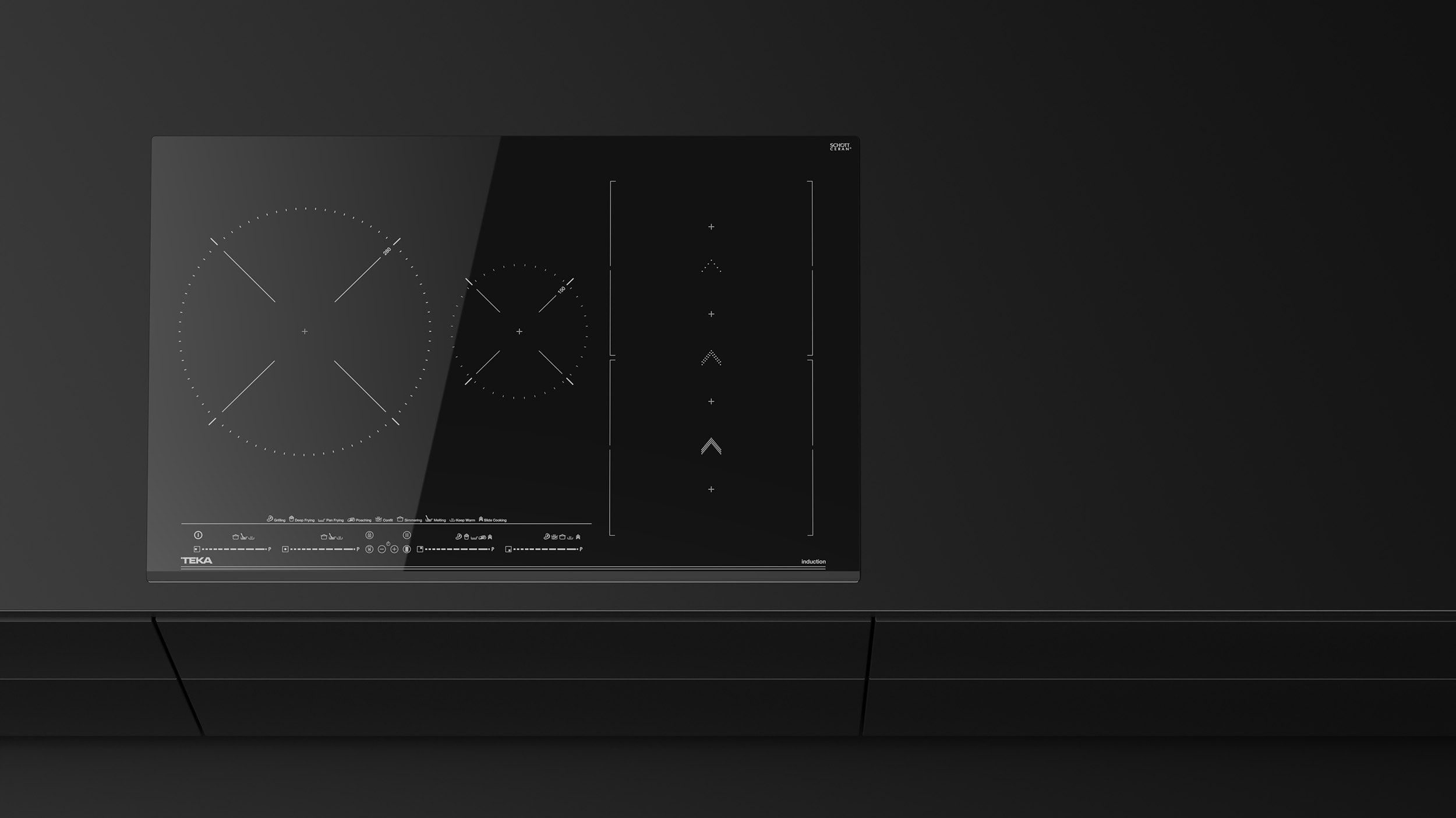 TEKA IZS 86630 MST, 4 foyers, Flex, Multislider - Plaque induction Pas Cher