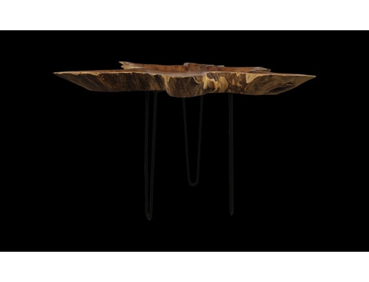 Table basse racine de teck/fer - ø70-80*57 HSM COLLECTION
