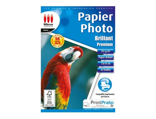 Papier imprimante micro application papier photo premium brillant MICRO