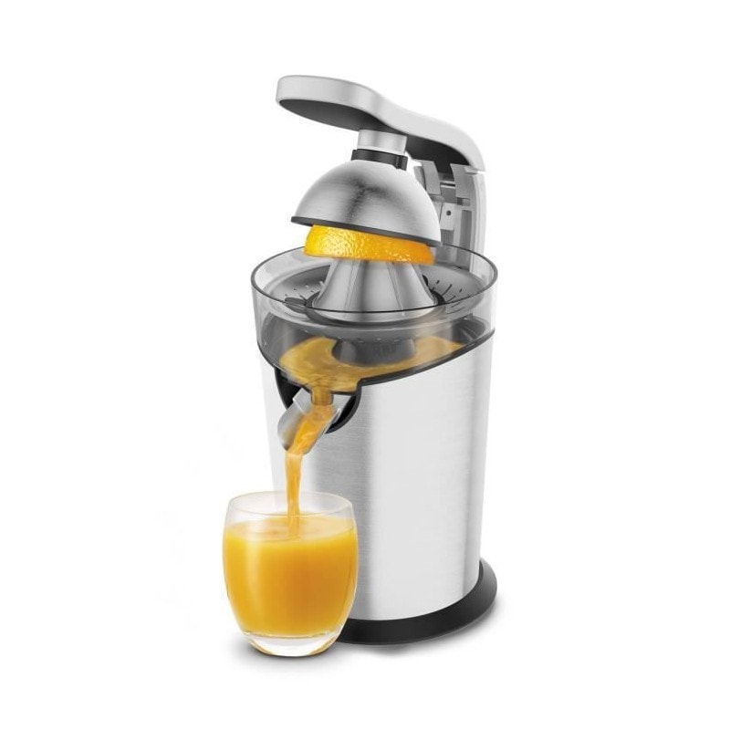 Moulinex Vitapress Pro PC700D Elektrischer Entsafter, 300 W, Edelstahl, Direkt Am Becher, Abnehmbare Teile, Druckhebel, Maximale Extraktion, Auslaufsicher, Rutschfeste Unterseite, Schwarz