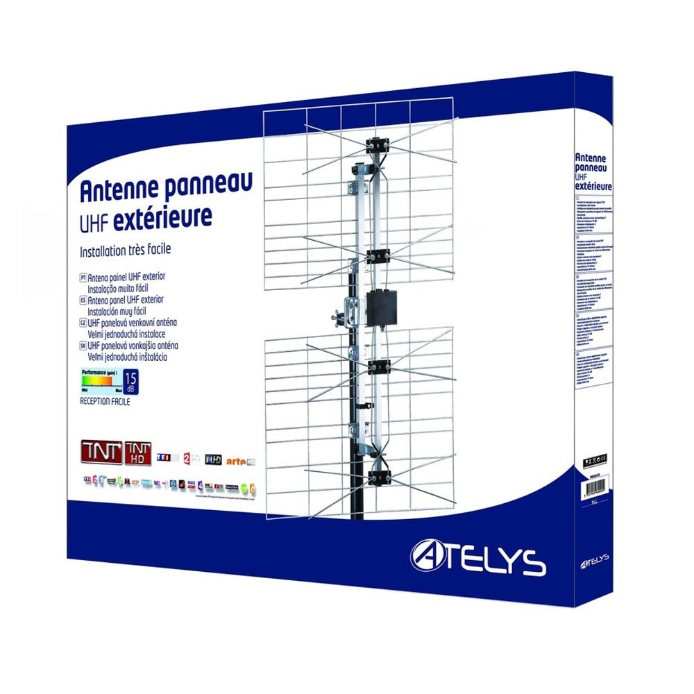 Antenne panneau uhf extérieure tnt hd gain 15db, réception — free download