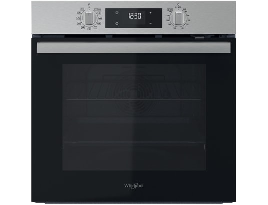 Four Intégrable 71L Pyrolyse OMSK58RU1SB - Noir, 60 Cm, Chaleur Pulsée, Porte Froide, Rail Télescopique