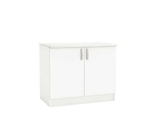 Meuble bas blanc sous évier 100 cm Mammy DEMEYERE DE245200 Pas Cher