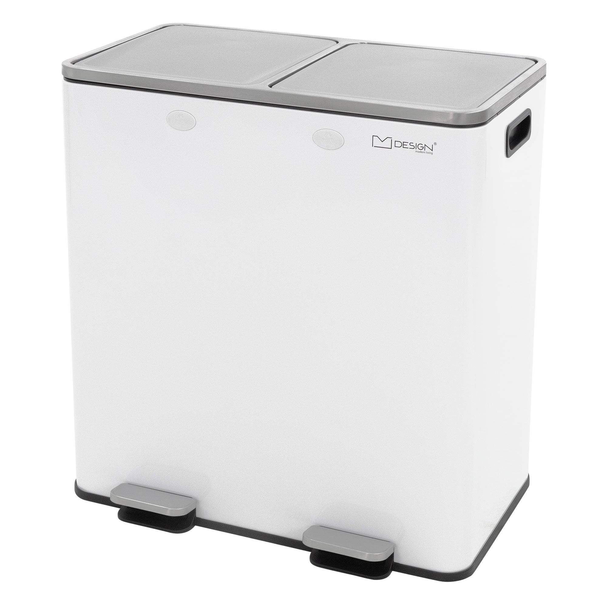 Poubelle Cuisine 60L Double Compartiment à Pédale Noir - Marque Denny Neuf