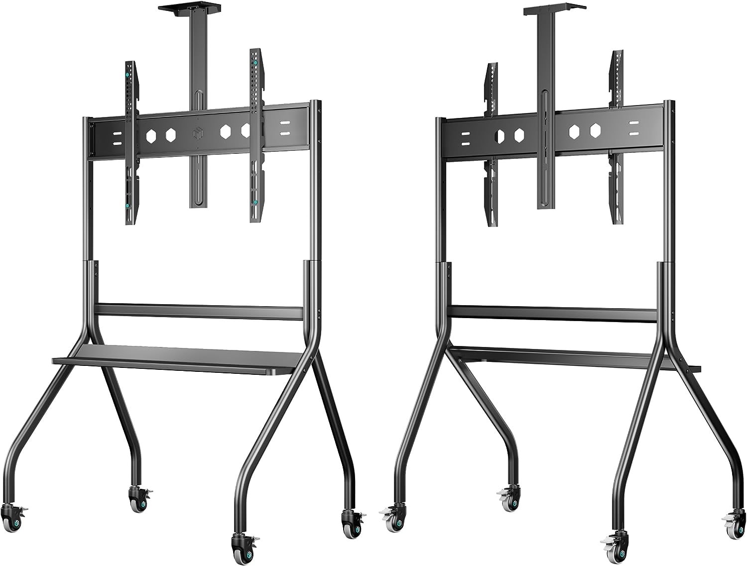 Support TV Mobile Sur Roulettes ONKRON - Pour TV 60-120 Pouces, 120kg, VESA 1000x600 - Noir