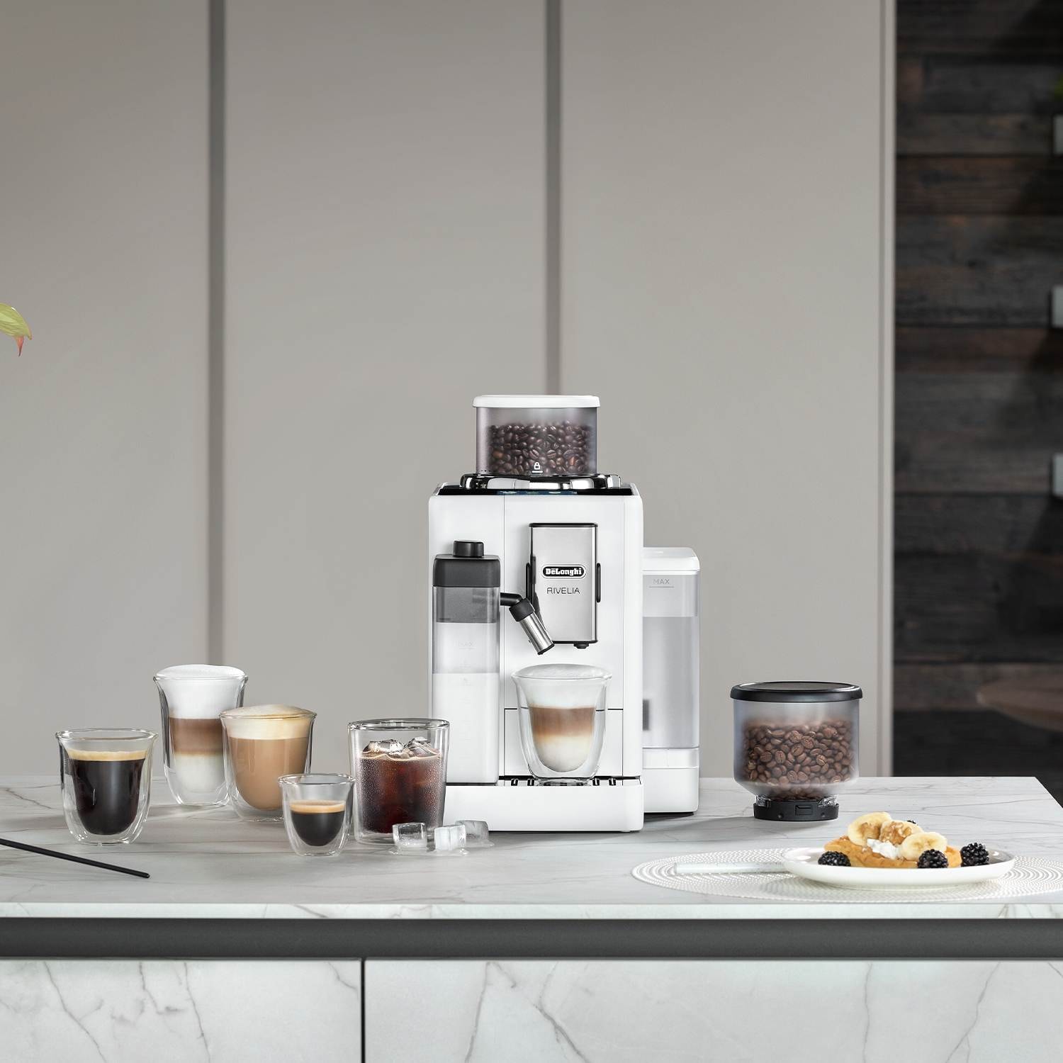 Delonghi Rivelia Latte FEB 4455.BG Beige Sable Machine à café en grain