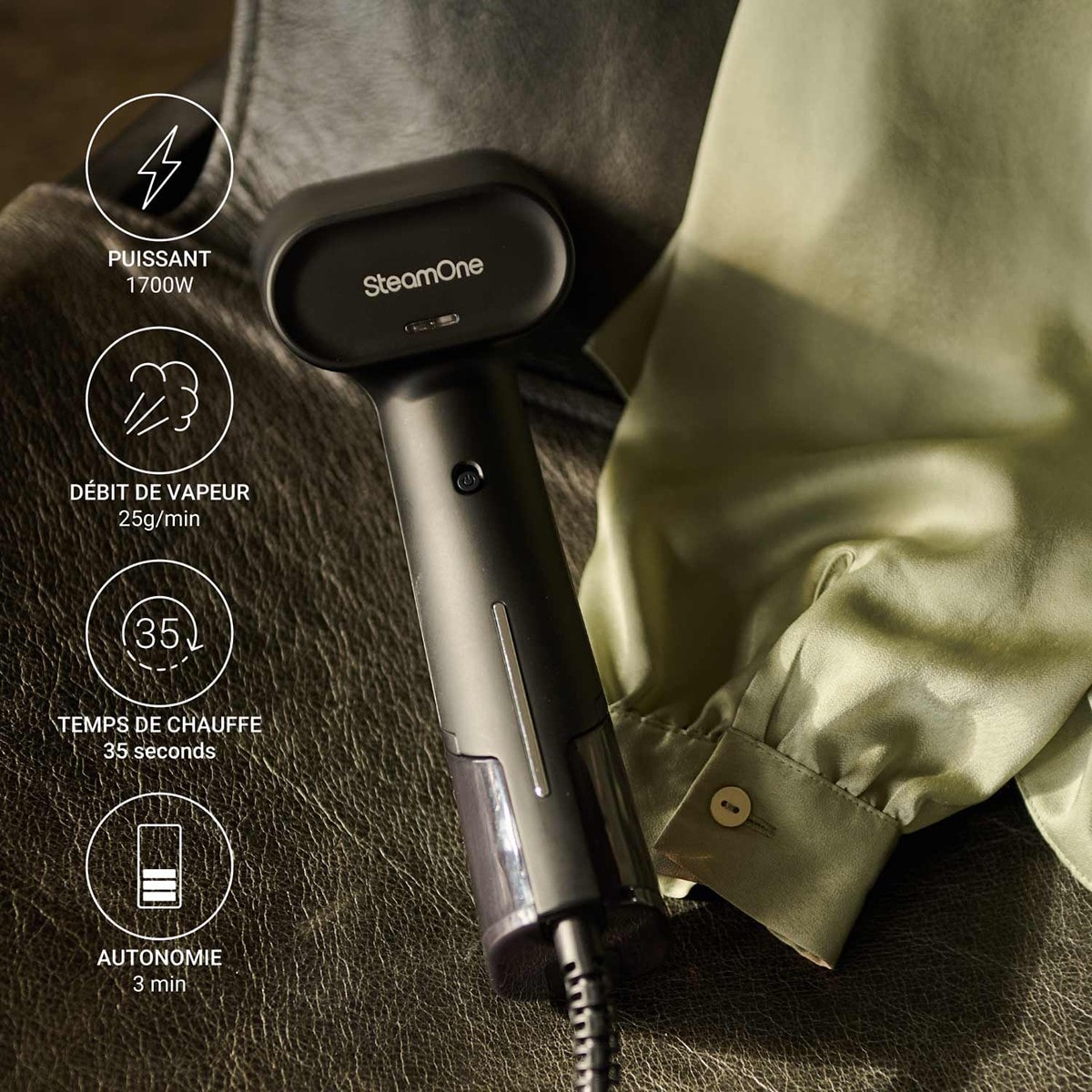 Défroisseur Vapeur Nomade SteamOne EUDTC120B – Noir Mat – Occasion