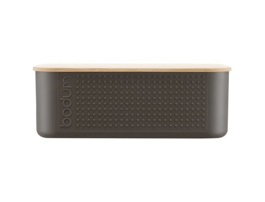 Boîte à Pain Bodum Bistro – Grand Modèle 24x37x14 Cm – Couvercle En Bambou (planche à Découper) – Rouge, Sans BPA