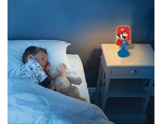 Lampe De Chevet Personnalisée Mario Galaxy - Fabriquée Artisanalement - Abat-jour Avec Prénom De L'enfant