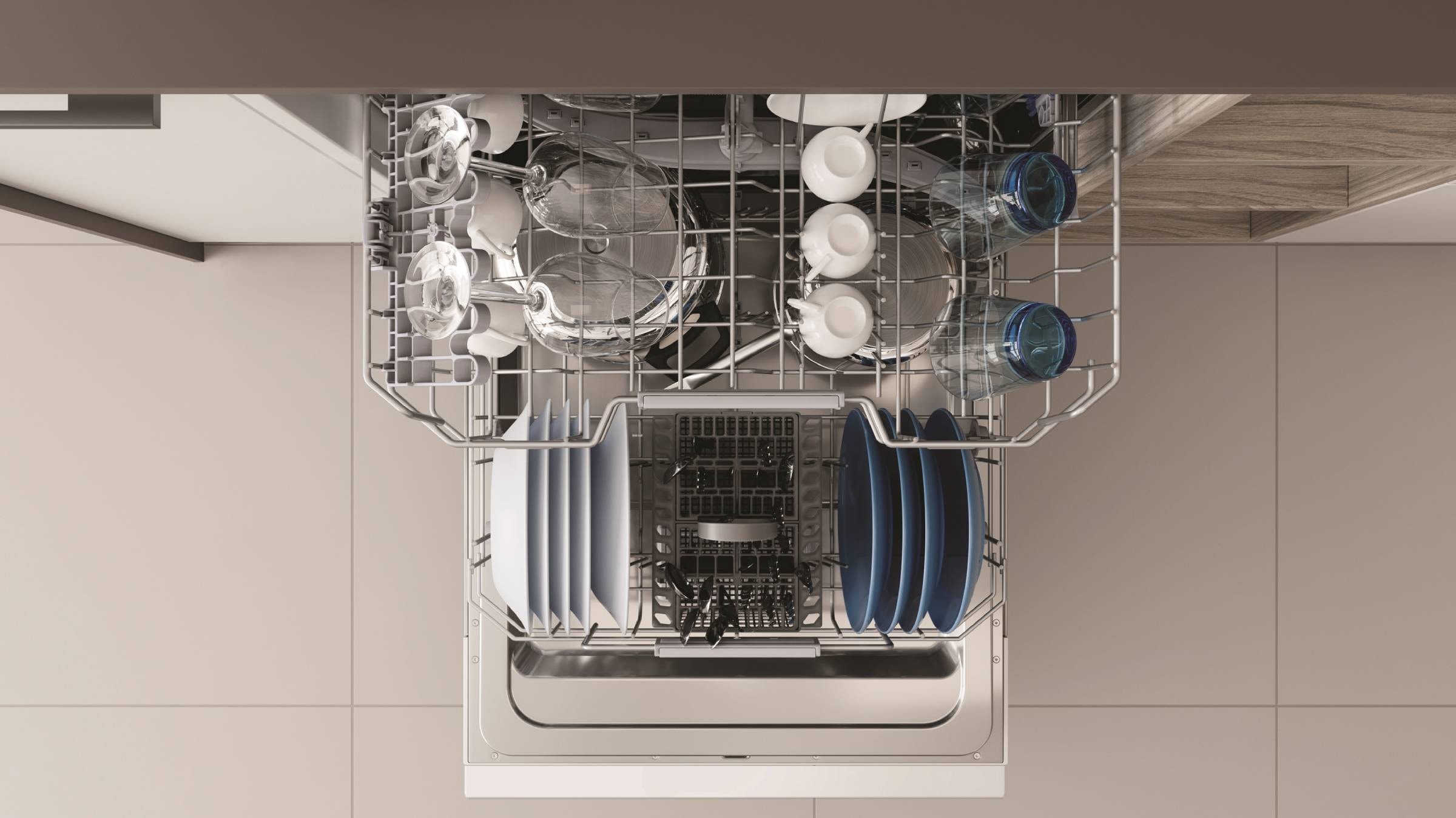 INDESIT DIC3B+16AS, 13 couverts, Porte à glissières, 46 DB Lave