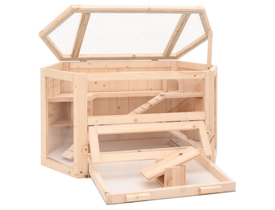 Maison Pour Écureuils En Bois - Lot De 4, Mangeoire Extérieure Avec Toit Ouvrant