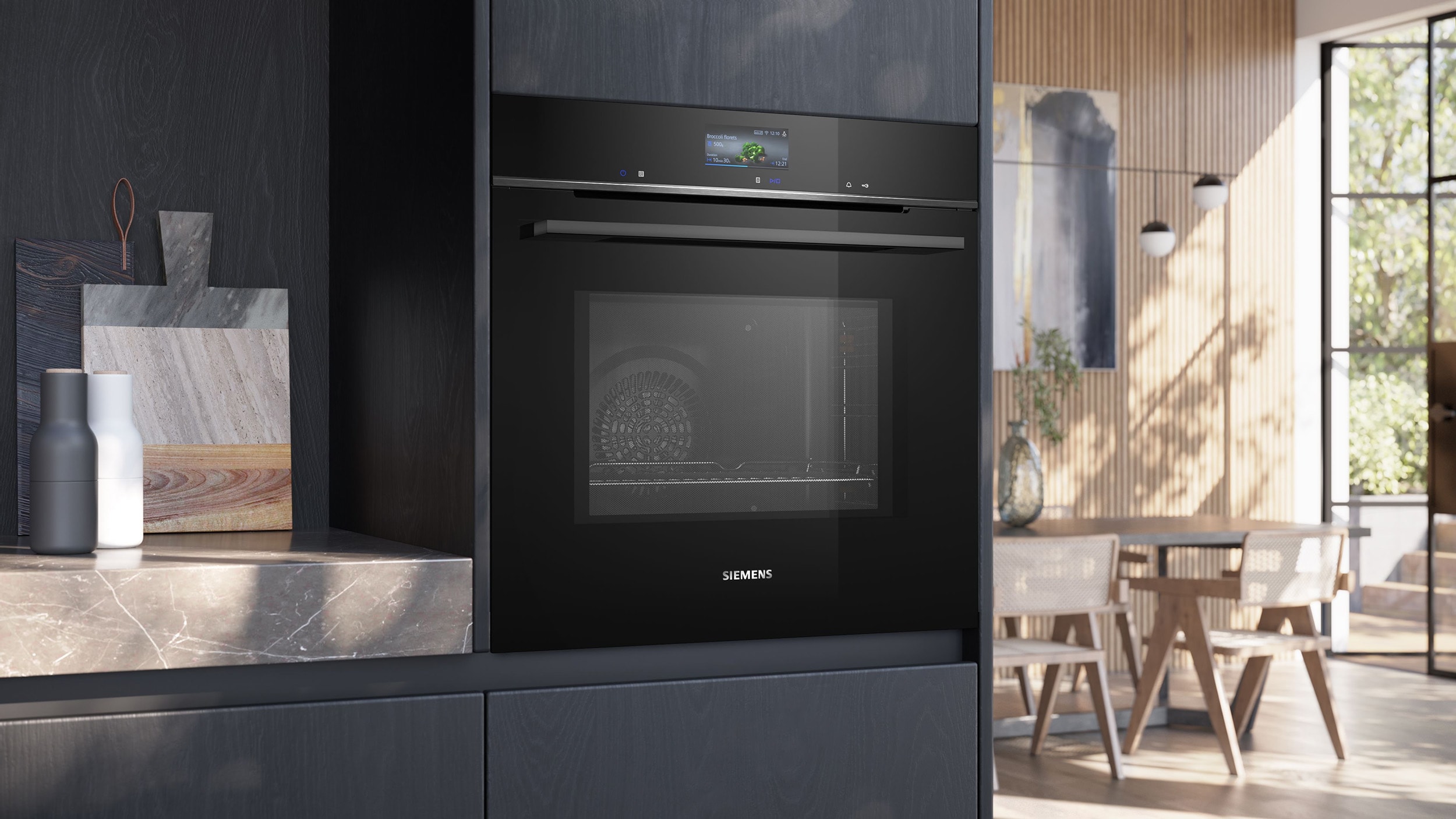 Four Combi Four encastrable pyrolyse SIEMENS HM776GKB1, IQ700, Combiné four ...