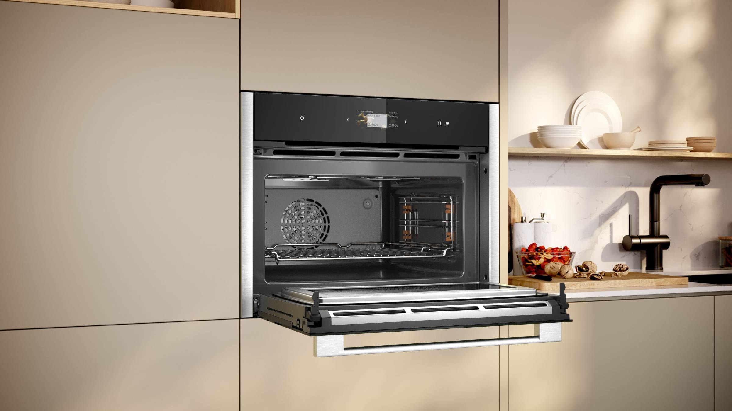 Four Combi Four combiné micro-ondes NEFF C24MS31N0, N90, Combiné compact four ...