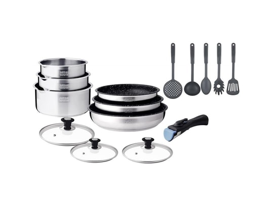Batterie De Cuisine Inox Poignée Amovible