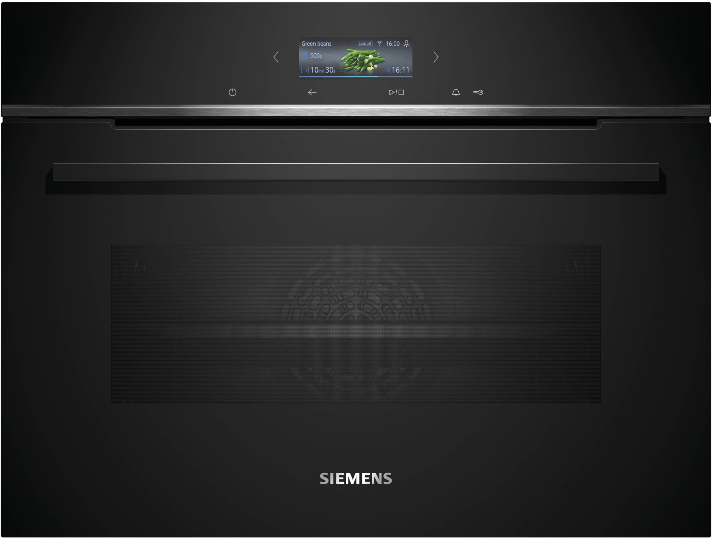 Four Encastrable Siemens IQ700 HM776GKB1 - Combiné Four + Micro-ondes, Pyrolyse, 67L, Commande Vocale, Home Connect