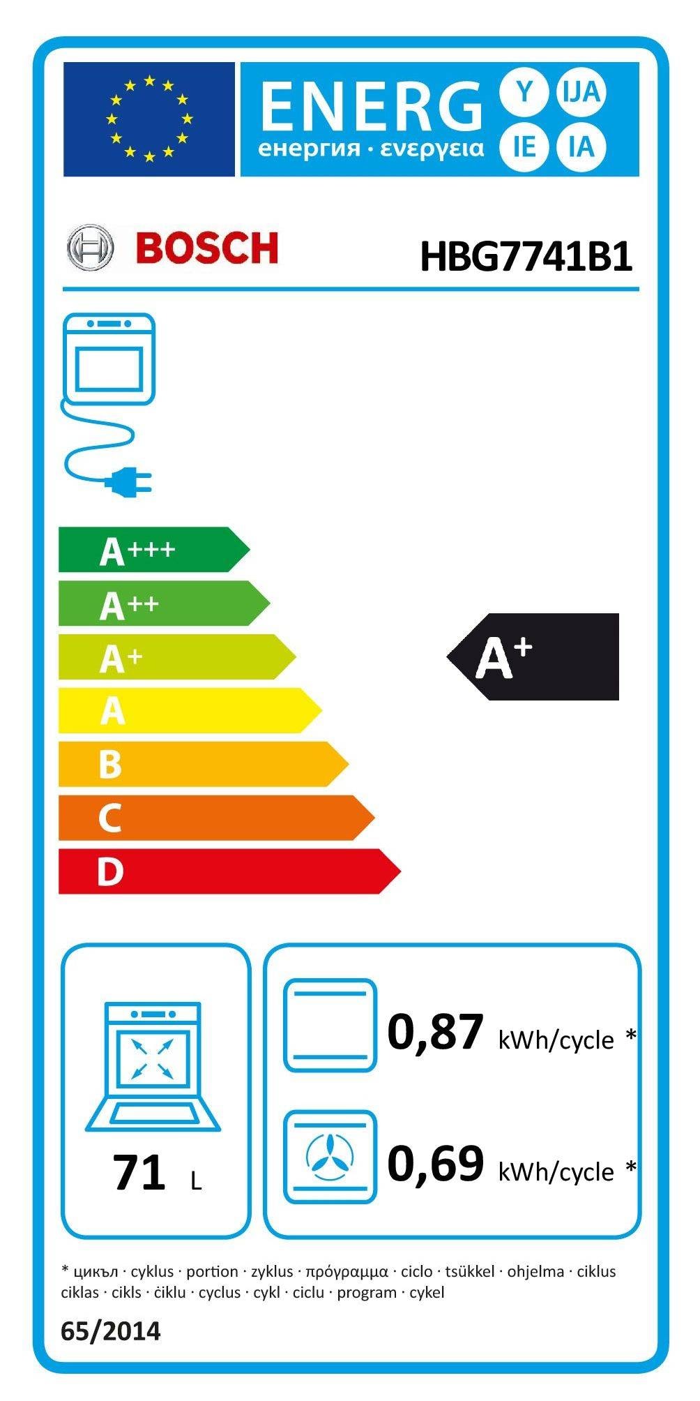 Four Encastrable Pyrolyse BOSCH HBG7741B1 + BFL634GB1 Charnieres Gauche ...