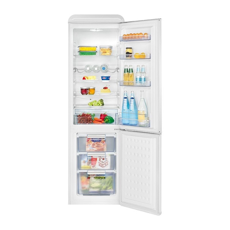 Réfrigérateur-congélateur Bomann DTR 353 – 208 L, Blanc, Style Rétro, Autonome