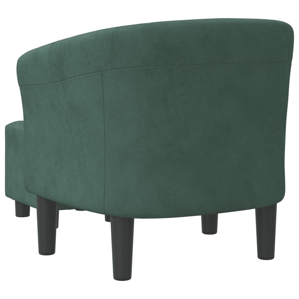 Canapé 3 Places Vert Foncé Tissu - Confort Et Design Moderne | Fauteuil De Salon Rembourré Avec Accoudoirs Et Pieds Solides