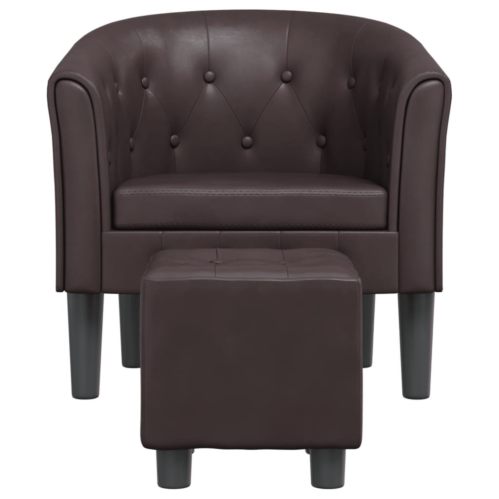 Fauteuil Inclinable VidaXL - Dossier Basculant, Repose-pieds, Tissu Noir, Design Moderne