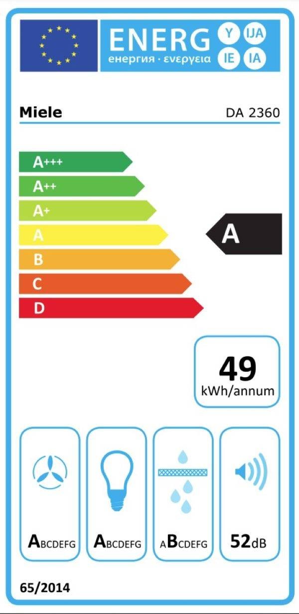 Groupe filtrant MIELE DA 2360, 58.4 cm, 600 m3/h, 4 vitesses Pas Cher ...