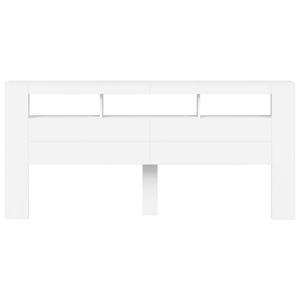 VidaXL Cadre De Lit Avec Tête De Lit Blanc 140 X 190 Cm Pin Massif