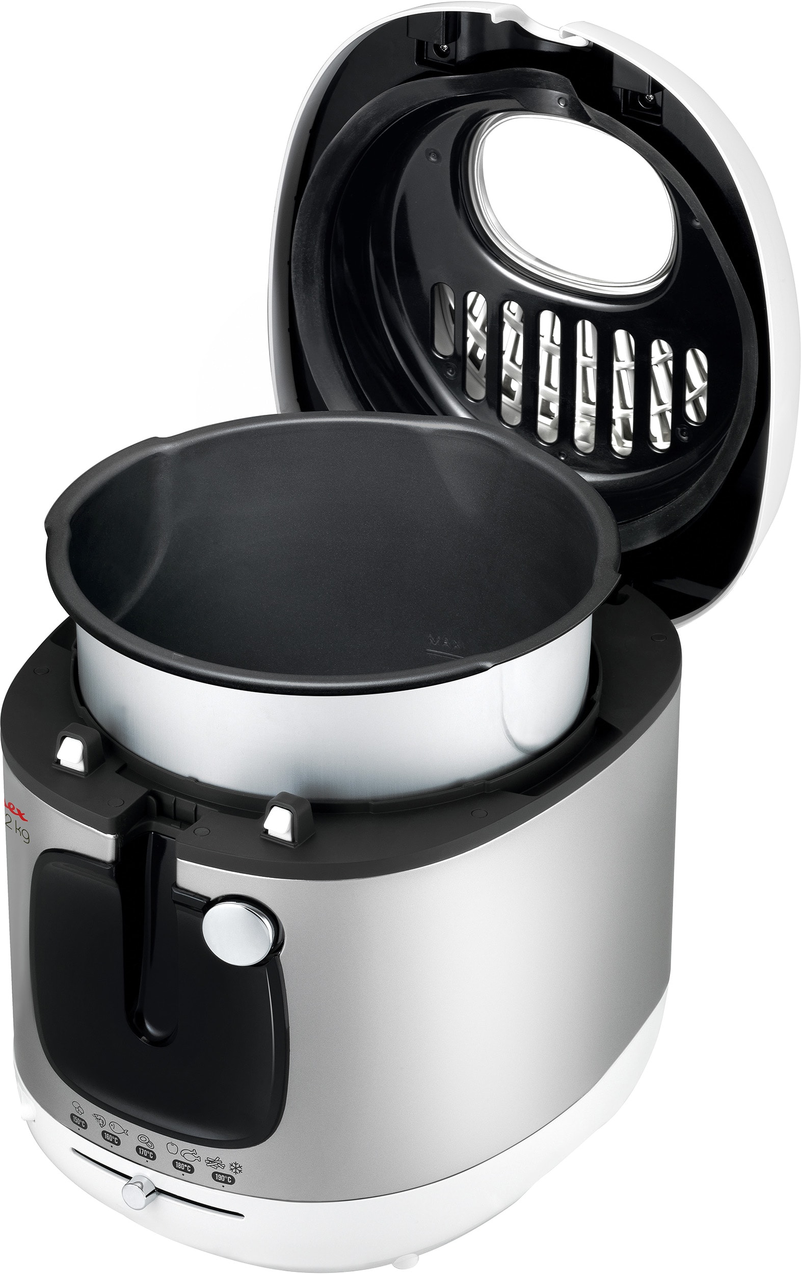 Friteuse Mega XXL 2 Kg - Grande Capacité, Thermostat Réglable, Filtre Anti-odeurs