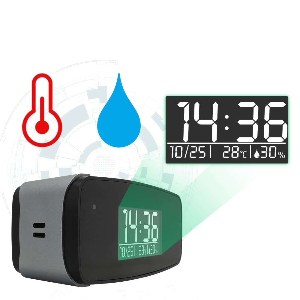 Horloge Caméra Espion KAGMY - WiFi 1080p - Vision Nocturne - Détection Mouvement - Surveillance Maison/Bureau