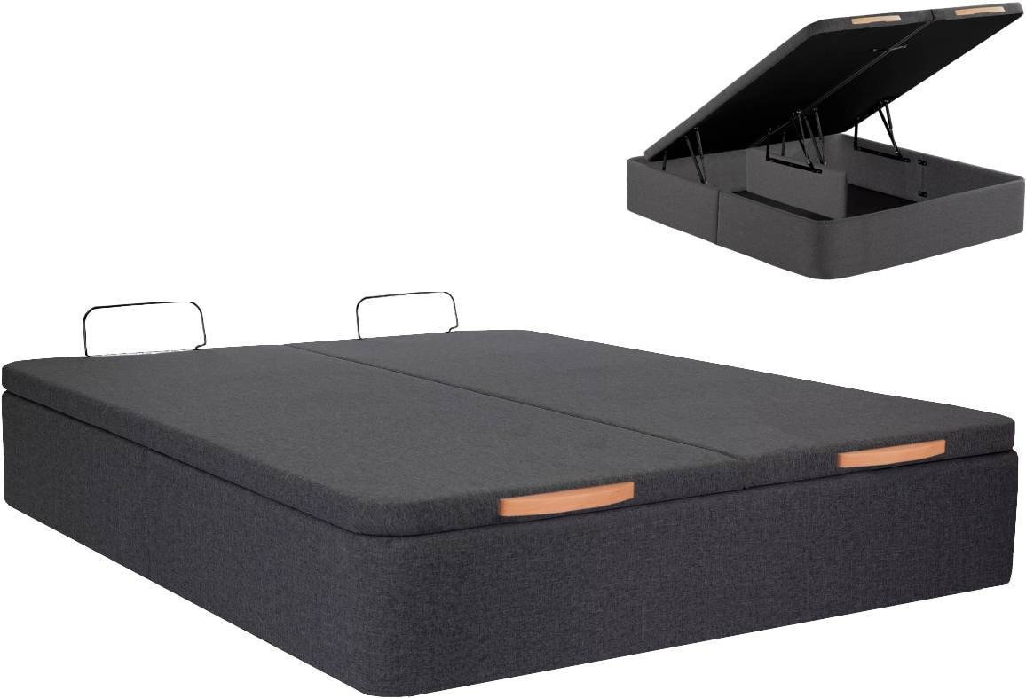 Copri Sommier WRAPPYBAG 180x200 Cm - Antracite, In Cotone Elastico - Adatto A Altezze Fino A 30 Cm - Foto 2