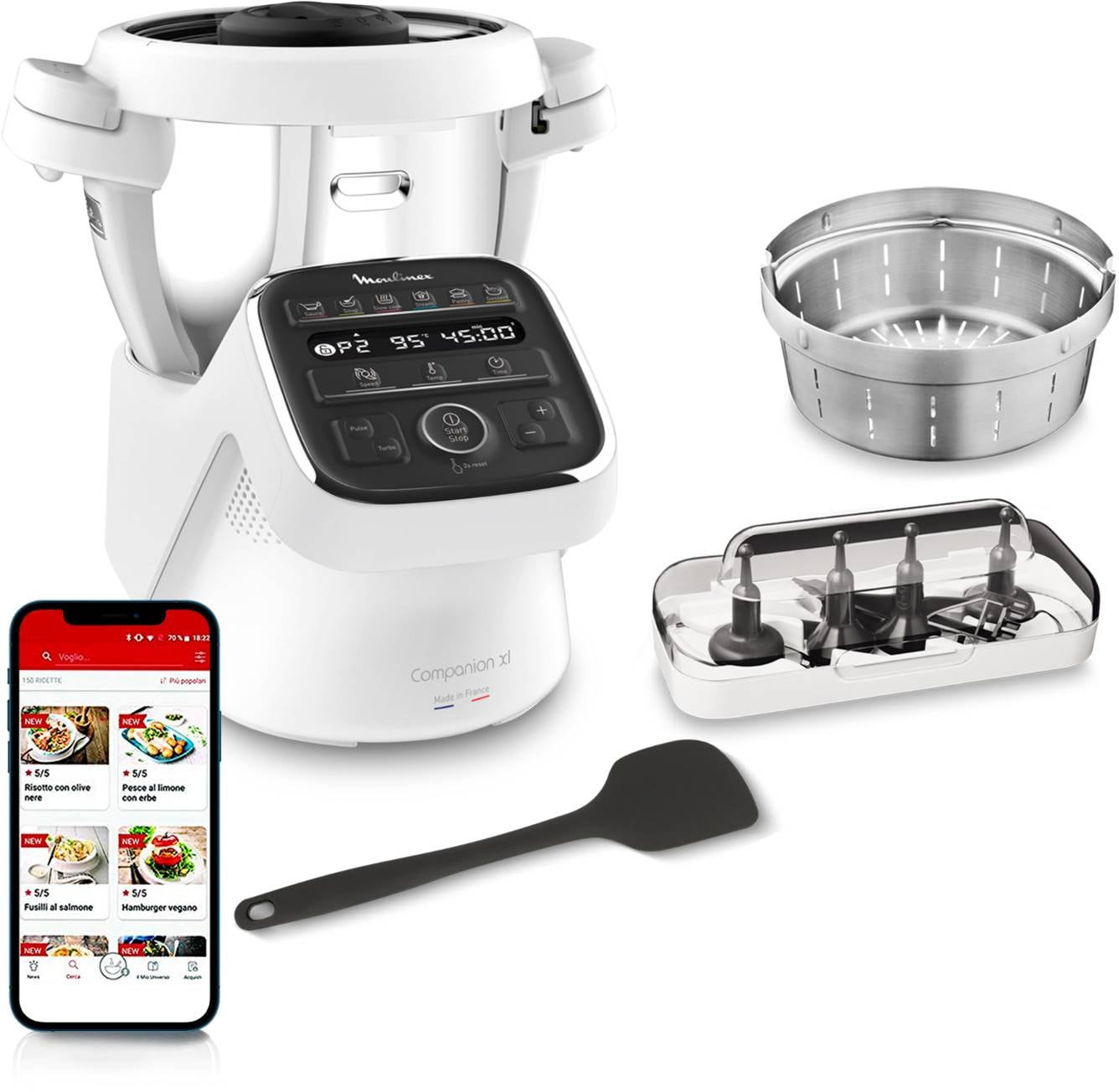MS-8030000305 - couvercle + joint blanc robot companion Moulinex