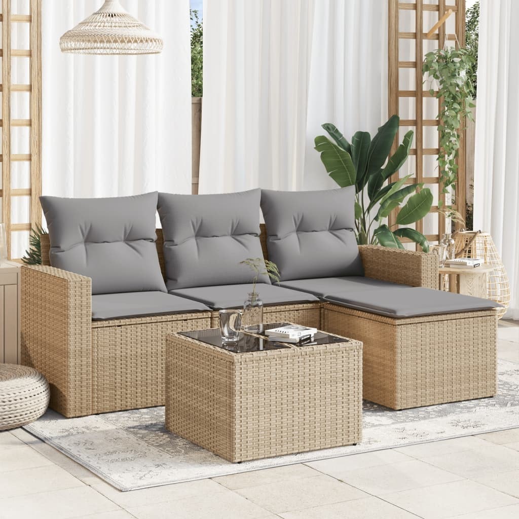 Canapé Central De Jardin En Pin Massif Avec Coussins - Modulaire, Design Scandinave, Extérieur - 7