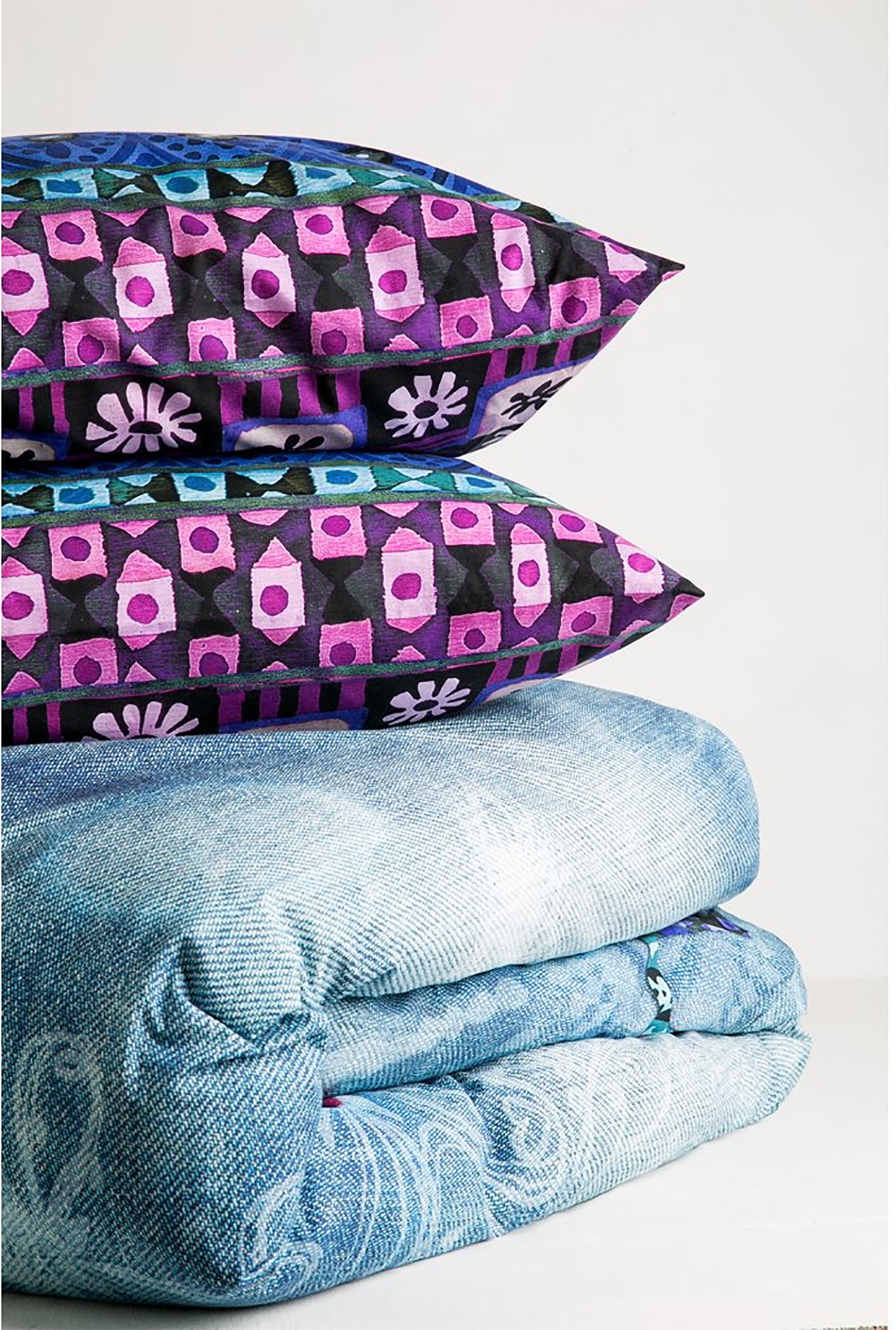 Housse De Couette 220x240cm Today - Coton Denim 100% - Pour Lit 2 Personnes - Lavable Machine - Oeko-Tex