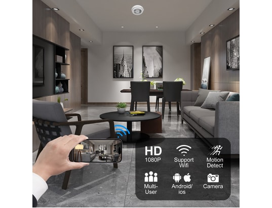 Caméra Espion WiFi 1080P – Vision Nocturne, Détection De Mouvement, 140° Grand Angle – Pour Maison, Bureau, Voiture