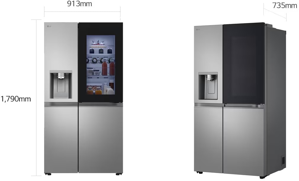 Réfrigérateur Américain LG GSXE80PYBD - 628L, Door-in-Door, Fabrique à Glaçons, Technologie LinearCooling