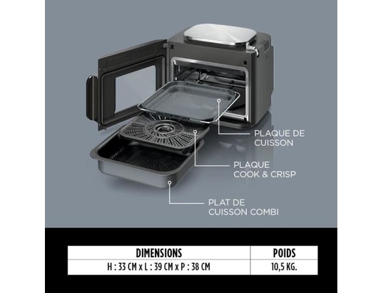 NINJA Friteuse sans huile à air chaud AF180EU - Noir pas cher - Auchan.fr