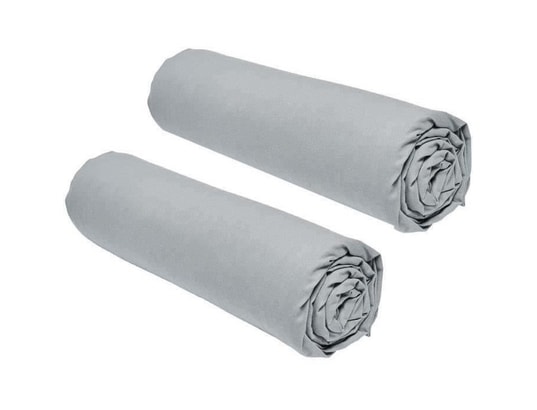 Drap housse blanc 100% coton 57 fils lit 1 personne 90 x 190
