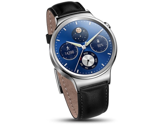 Montre connectée HUAWEI Watch Classic silver bracelet cuir noir - Main Image