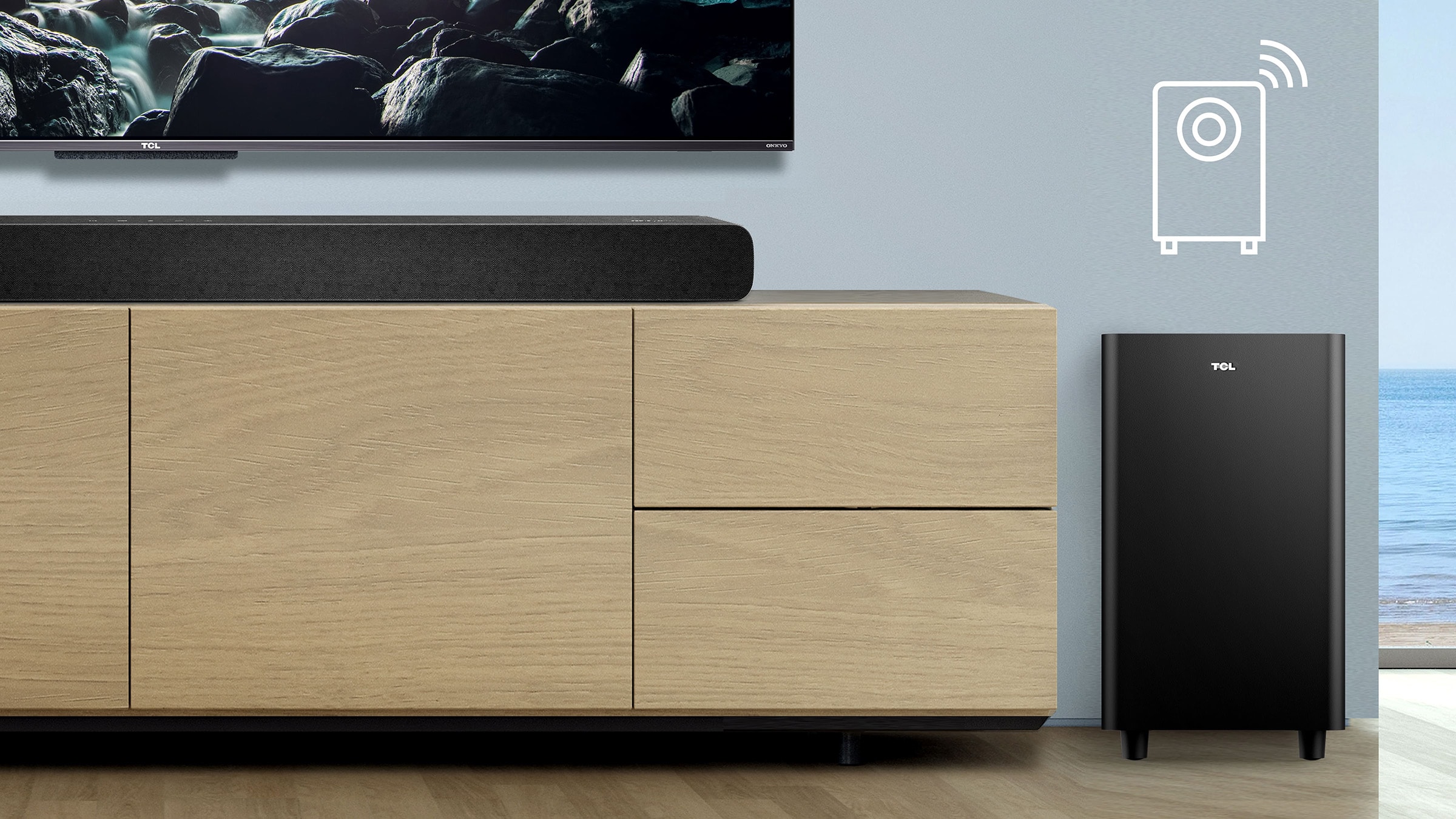 Barre De Son TCL Q75H 5.1.2 - 620 W, Dolby Atmos, DTS:X, HDMI EARC, Bluetooth 5.1, Caisson De Basses Sans Fil - 10