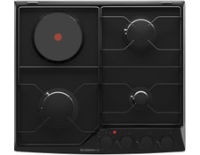 Plaque De Cuisson Mixte Gaz Et électrique - 3 Feux Gaz + 1 électrique 1000W | Émail Durable | Allumage Intégré | 58x50cm