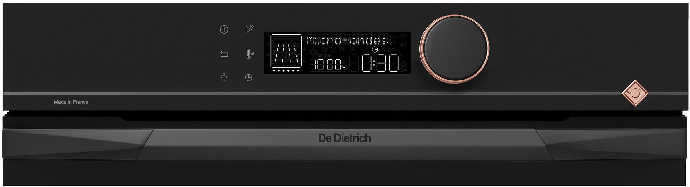 Four Combiné Micro-ondes De Dietrich Encastrable 30L - 2925W, Noir, Modèle DKC7340X (neuf)