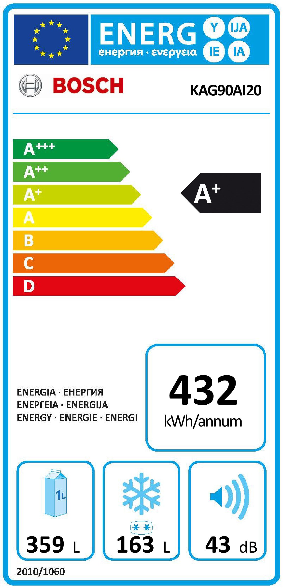 Réfrigérateur américain BOSCH KAG90AI20 Pas Cher - UBALDI.com