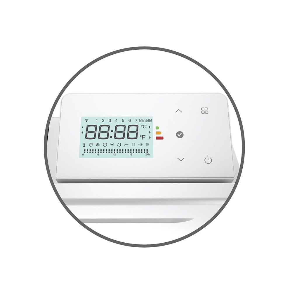 Radiateur électrique OXIA 1000W – Inertie Céramique, Programmable, Détection Fenêtre, IP24, Blanc - 9