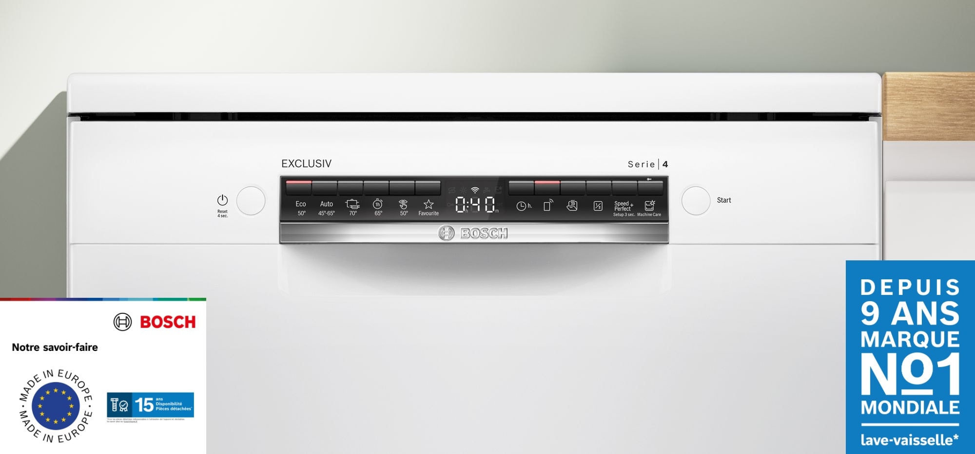 BOSCH SMS4ELW21E, Exclusiv, Série 4, Silence Plus - Lave vaisselle 60