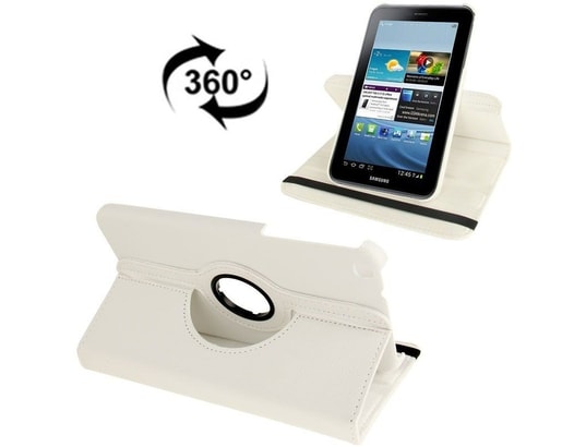 Housse Samsung Galaxy Tab 3 SM T3100 étui 8 pouces support 360° Blanc YONIS