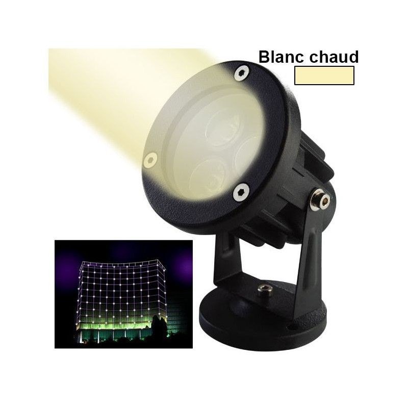 Projecteur LED Extérieur 50W RGB + Blanc - IP65 étanche - Aluminium - 4500 Lumens