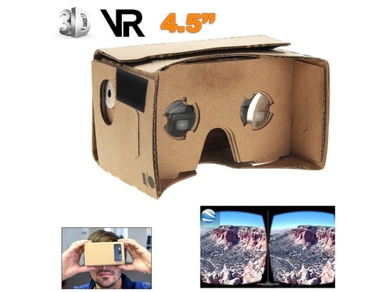 YONIS Casque de realite virtuelle cardboard 3D kit smartphone 4 5 pouces