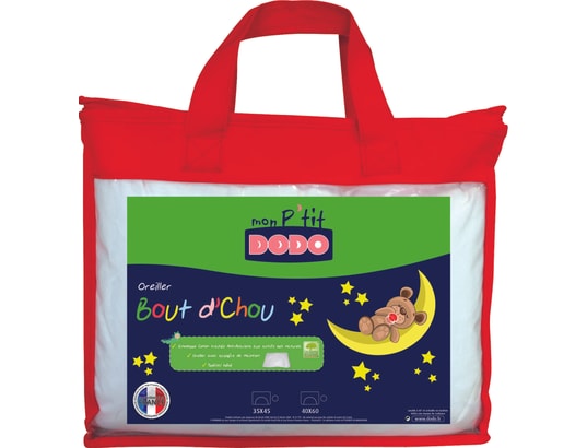 Oreiller Bébé Mon P'tit Dodo 35x45cm - Antiacarien ProNeem® - Made In France